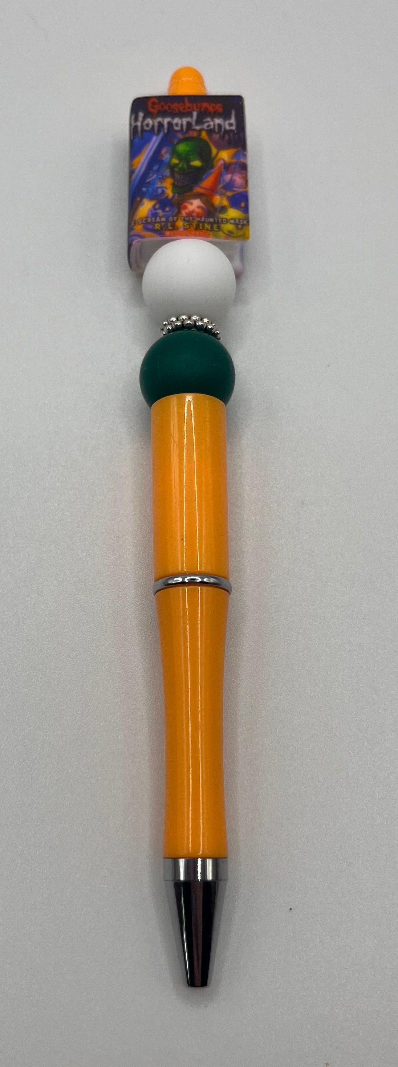 Goosebumps book beaded pen